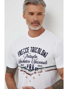 Aeronautica Militare t-shirt bawełniany męski kolor beżowy z nadrukiem