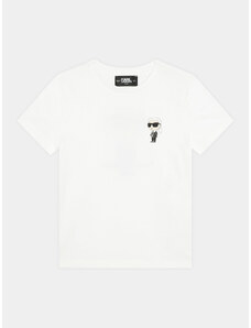 Karl Lagerfeld Kids T-Shirt Z30054 S Biały Regular Fit