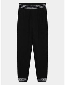 Karl Lagerfeld Kids Spodnie dresowe Z30031 S Czarny Regular Fit