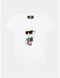Karl Lagerfeld Kids T-Shirt Z30111 S Biały Regular Fit