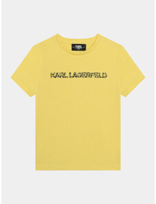 Karl Lagerfeld Kids T-Shirt Z30055 S Żółty Regular Fit