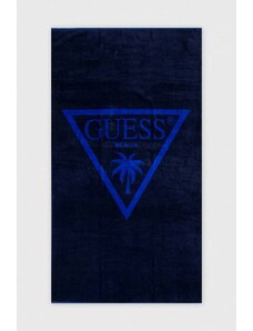 Guess ręcznik bawełniany kolor granatowy E4GZ03 SG00L