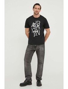 Armani Exchange t-shirt bawełniany męski kolor czarny z nadrukiem 3DZTAA ZJA5Z