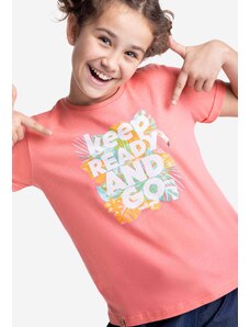 Volcano Dziewczęca koszulka z kolorowym nadrukiem T-READY JUNIOR