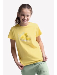 Volcano Żółta bluzka dziewczęca z limonką T-LEMON JUNIOR