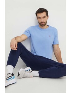 Napapijri t-shirt bawełniany Salis męski kolor niebieski gładki NP0A4H8DI001