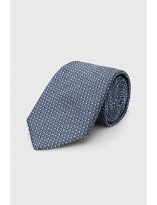 BOSS krawat jedwabny kolor niebieski 50512551