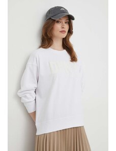 Dkny bluza bawełniana damska kolor biały z nadrukiem DJ4T1081