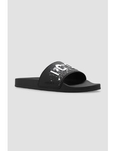 DSQUARED2 Czarne klapki Slide Sandals, Wybierz rozmiar 46