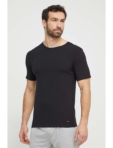 Tommy Hilfiger t-shirt bawełniany 3-pack męski kolor czarny gładki UM0UM03137