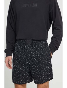 Calvin Klein Underwear szorty piżamowe męskie kolor czarny wzorzysta