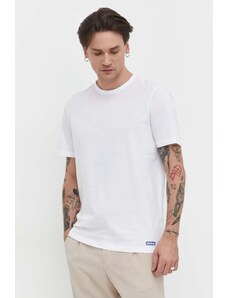 Hugo Blue t-shirt bawełniany 2-pack męski kolor biały gładki 50522383