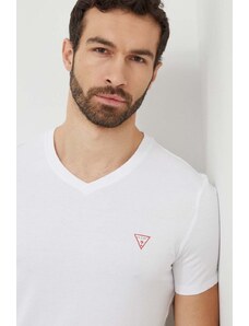 Guess t-shirt bawełniany męski kolor biały z nadrukiem M2YI37 I3Z14
