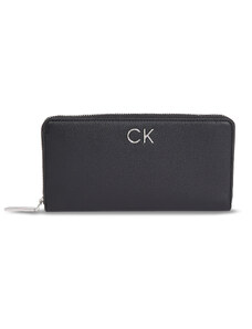 Duży Portfel Damski Calvin Klein Ck Daily Large Zip Around Wallet K60K611778 Ck Black BEH