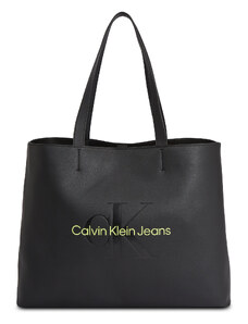 Torebka Calvin Klein Jeans Sculpted Slim Tote34 Mono K60K610825 Black/Dark Juniper 0GX