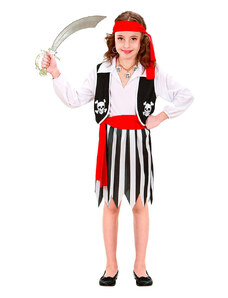 Carnival Party 4-częściowy kostium "Pirat" w kolorze czarno-czerwono-białym