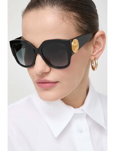 Gucci okulary przeciwsłoneczne damskie kolor czarny GG1407S