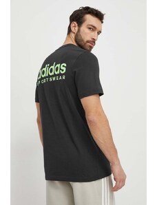 adidas t-shirt bawełniany męski kolor szary z nadrukiem IX4452
