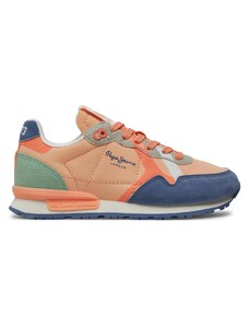 Pepe Jeans Sneakersy Brit Print G PGS40001 Pomarańczowy
