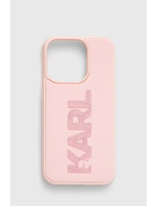 Karl Lagerfeld etui na telefon iPhone 15 Pro 6.1" kolor różowy