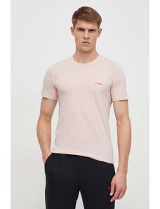 HUGO t-shirt bawełniany 3 - pack 3-pack męski kolor różowy z nadrukiem 50480088