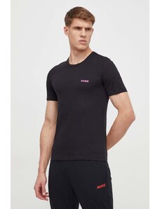 HUGO t-shirt bawełniany 3 - pack 3-pack męski kolor czarny z nadrukiem 50480088
