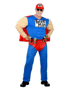 Carnival Party 3-częściowy kostium "Super Biermann" w kolorze czerwono-niebieskim