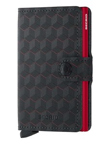 Secrid portfel skórzany Optical Black-Red kolor czarny