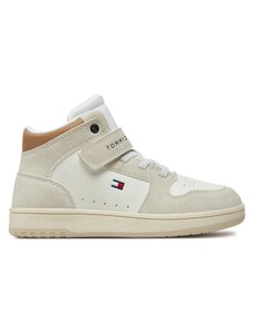 Tommy Hilfiger Sneakersy High Top Lace-Up/Velcro Sneaker T3X9-33342-1269 S Biały