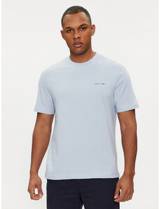 Calvin Klein T-Shirt Angled Back Logo K10K112495 Błękitny Regular Fit