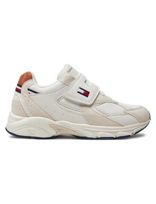 Tommy Hilfiger Sneakersy Low Cut Lace-Up/Velcro Sneaker T1B9-33386-1729 S Biały