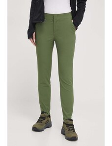 Columbia spodnie Firwood Camp II damskie kolor zielony dopasowane medium waist 1885343