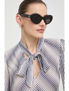 Balenciaga okulary przeciwsłoneczne damskie kolor czarny BB0294S
