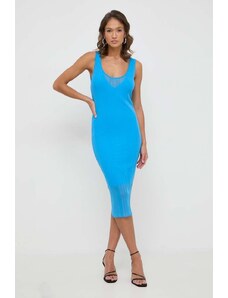 Pinko sukienka plażowa kolor niebieski 103540.A1ND
