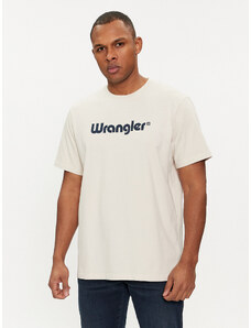 Wrangler T-Shirt Logo 112350523 Écru Regular Fit