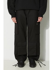 Represent spodnie bawełniane Baggy Cargo Pant kolor czarny w fasonie cargo MLM521.01