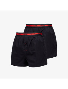 Bokserki Hugo Boss Woven Boxer Shorts 2 Pack Black