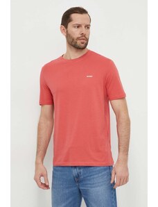 HUGO t-shirt bawełniany męski kolor czerwony gładki 50466158