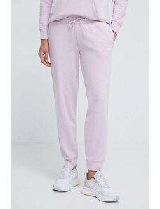 Puma spodnie dresowe kolor fioletowy z nadrukiem 678744