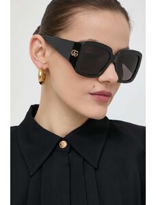 Gucci okulary przeciwsłoneczne damskie kolor czarny GG1402S