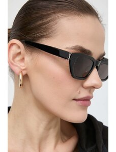 Saint Laurent okulary przeciwsłoneczne damskie kolor czarny SL M127/F