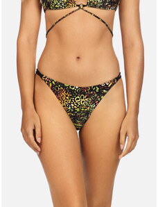 Miss Lou Wiązane figi kąpielowe od bikini - Animal print (S (36))