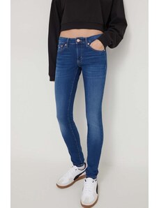 Tommy Jeans jeansy damskie kolor niebieski DW0DW17574