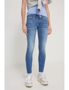 Tommy Jeans jeansy damskie kolor niebieski DW0DW18316