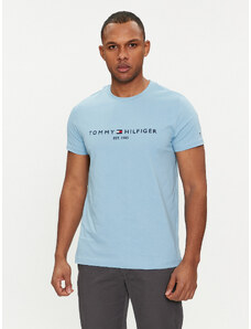 Tommy Hilfiger T-Shirt Logo MW0MW11797 Błękitny Regular Fit