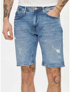 Pepe Jeans Szorty jeansowe Taper Short PM801084RH7 Niebieski Regular Fit