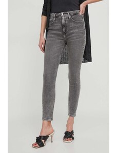 Calvin Klein Jeans jeansy damskie kolor szary
