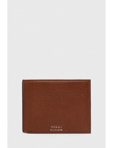Tommy Hilfiger portfel skórzany męski kolor brązowy AM0AM12187