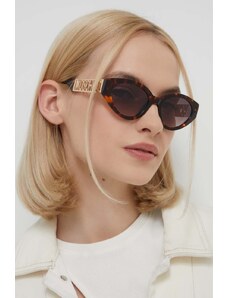 Moschino okulary przeciwsłoneczne damskie kolor brązowy MOS160/S