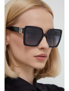 HUGO okulary przeciwsłoneczne damskie kolor czarny HG 1285/S
